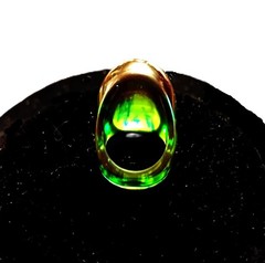 vintage 1960’s Green Lucite Bubble Dome Ring size 8.5