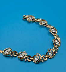 Alfred Philippe Trifari Bracelet Vtg Clear Rhinestone Marquise Stones Gold Tone