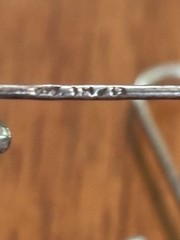 VINTAGE HAMMERED WIRE CURL STERLING SILVER HOOP EARRINGS 925 PRETTY HOOPS