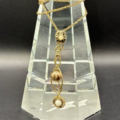 Vintage 12k Gold Filled Watch Chain FOB, ChatelaineSlide,Swivel Dog Clip, ~READ~