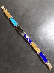 Vintage Mexico TR-195 925 Multi Stone Bracelet Pre-owned