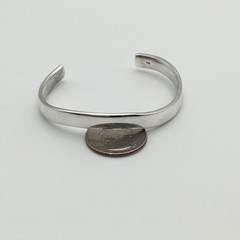 Vintage EMPORIO ARMANI Sterling Silver Curved Cuff Bracelet 5” Marked 925 28g#26