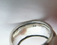 Vintage Sterling Silver 925 Natural Amethyst Spin Spinning Vine Ring 9.5
