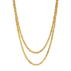 Antique Portuguese Fancy Link Chain Necklace 19k Yellow Gold 38″ Extra Long