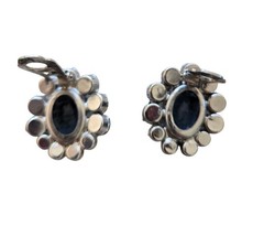 Vintage Julianna D & E Montana Blue Rhinestone 5 Link Bracelet & Earrings