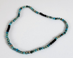 Vintage Multicolor Gemstone Beaded Stretch Necklace 21 In Bohemian Surfer