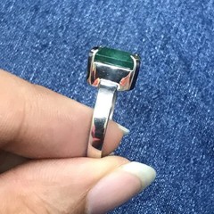 3.80Ct Natural Emerald Art Deco Antique Vintage Wedding Ring 925 Sterling Silver