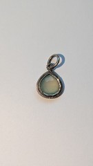 Vintage 925 Sterling Silver Prehnite Pendant Charm