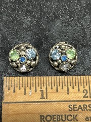 Vintage 3 Piece Barclay Jewelry Set Necklace, Bracelet, Earrings Rhinestones