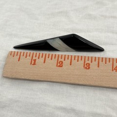 Vtg Modernist Pin Brooch Bar Black White Lucite Plastic Geometric Atomic MCM