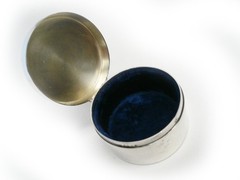Deco Diamond 14k Gold & Platinum Gents Tuxedo Set with Sterling Trinket Box
