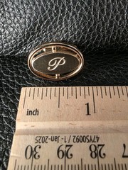 Vintage Hickok Monogram Initial P Gold Silver Tone Bullet Back Cufflinks Oval