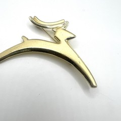 Reindeer Brooch By Danecraft Modernist Gold Tone 3 Inches Vintage