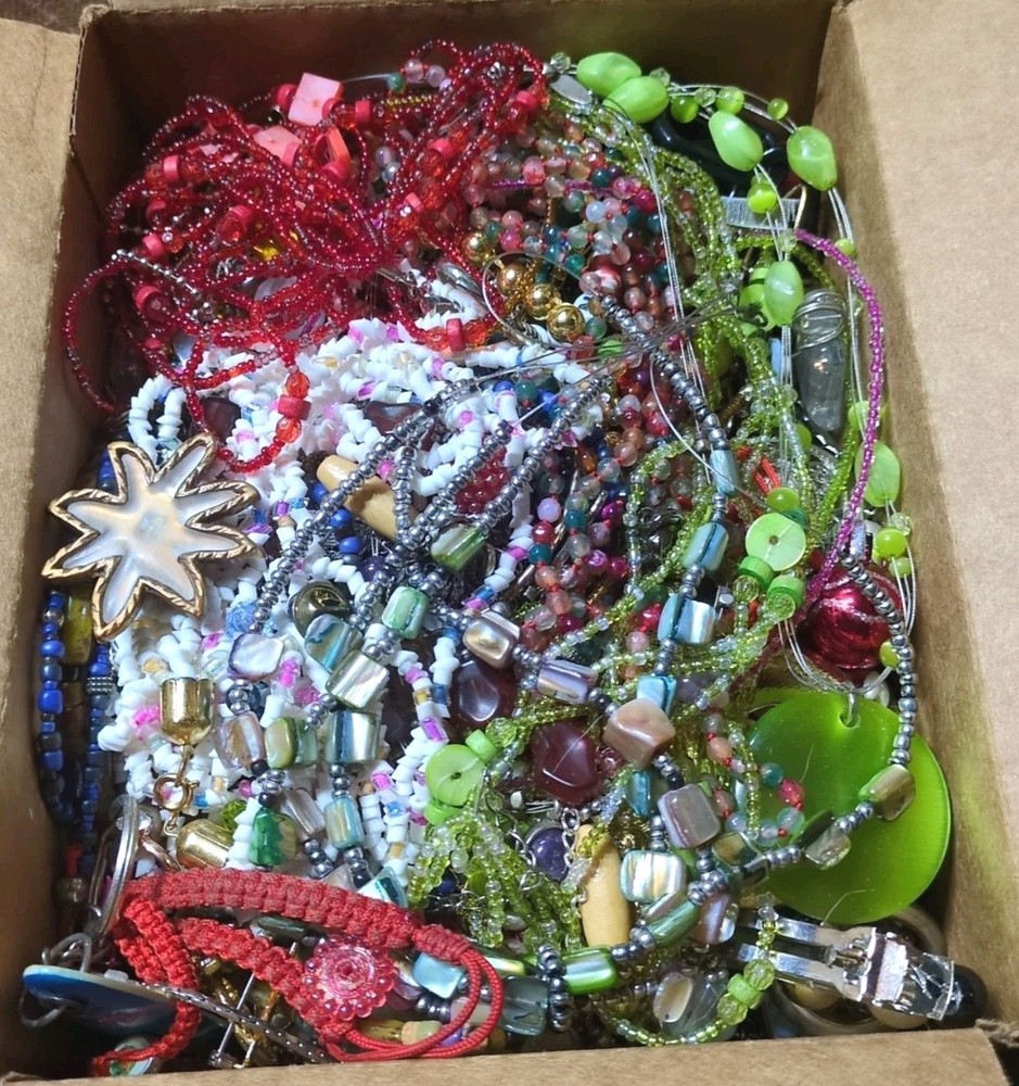 7 Pounds Mixed Jewelry Vintage & Modern Some Signed for Crafting & Repurpose