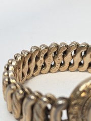 Daughters Of The American Revolution Expandable Sweetheart Bracelet Gold Tone