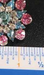 Vintage Czech Glass Mosiac Brooch