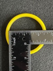VTG 1950s Yellow Moonglow Lucite Bangle Mid Century Modern Thermoset Acrylic