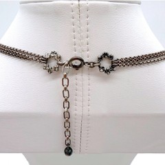 Antique 835 Silver Festoon Necklace Amethyst Pearl German Edwardian Art Nouveau