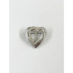 Triple Heart Intertwined Brooch Silver Tone Rhinestone Lapel Pin