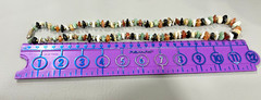Vintage Natural Stone Chips Necklace Barrel Closure 22” Beaded Graduating Chips
