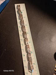 Mexican Sterling Silver Taxco 7 1/2 Inche Bracelet With Inlay.