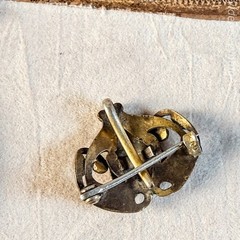 Antique Gold FIlled Heart Watch Holder Brooch