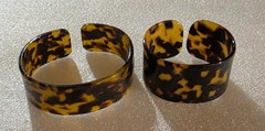 Vintage All Faux Tortoise Shell Lucite Old Plastic Bangle Cuff Bracelet Big Lot