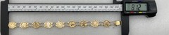 Vintage 14k Gold Chinese Symbol Character Link Bracelet – 12.8 Grams, 13mm Wide