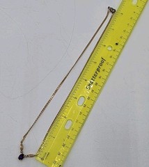 Vintage Amethyst And Diamond 14k Yellow Gold Chain Necklace 16″ 6 Grams