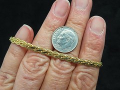 Vintage Gold Plated Byzantine Chain Bracelet BB