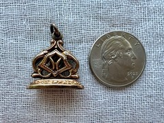 Antique Victorian Gold Filled Watch Fob Pendant Ornate Openwork Charm
