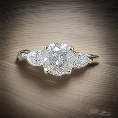 Vintage Platinum Engagement Ring 2.03CT.Natural Round Shape Diamond Circ 1950’s