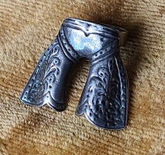 Vintage 1930’s Sterling Silver Cowboy Chaps Scarf Bandana Ring Americana