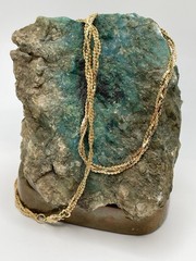 Signed 1/20 14K Gold Filled Mesh Braided Woven Twist Necklace Choker Vintage