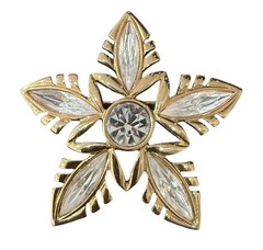 Vintage Napier Gold Tone Star Flower Brooch