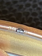 English Sydenham Brothers Sterling Hallmark Gold Filled 9k Top BABY Brooch c1900