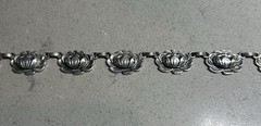 Vintage MCM Danecraft Sterling Lotus Necklace. 15in.