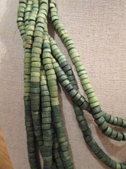 Bohemian Wood Beaded Multi strand layered Green Ombre Bohemian Necklace