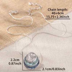 Fashion Enamel Zinc Alloy Necklace Silvery Chain Jewelry Women Men Gift New