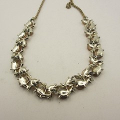 Vintage Thermoset Necklace Brown Gold Tone 20 Inches