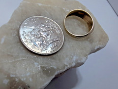 14k VTG 6-see pics Textured Yellow White Gold Ring Vtg 1.88 Grams