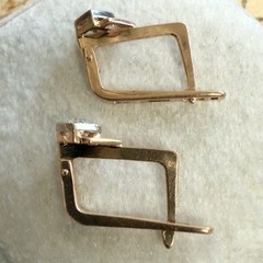 14k 583 Gold Earrings – Vintage East European Soviet USSR Era – #1720