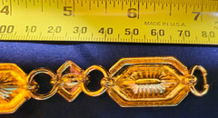 Vintage Yves Saint Laurent YSL Resin Stones Gold Tone Metal Bracelet