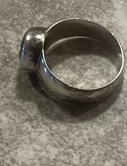 Vintage Sterling Smokey Quartz Size 7 1/4 Ring Signed Ring E.Sielle