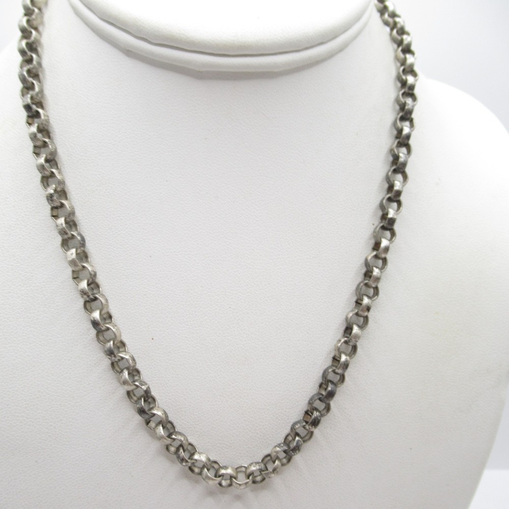 Silver Tone Plated Metal Rollo Chain Vintage