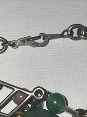 Vintage Glass Heart Music Ballerina Dangle Charm Necklace 28 In