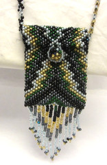 VTG Seed Bead Pouch Necklace Amulet Sachet Medicine Holder Bag Colors
