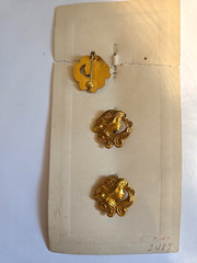 Art Nouveau Woman’s Profile w/Flowing Hair Scatter Pin Set of 3 Original Card