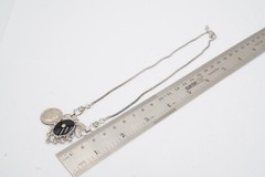 Vintage Sterling Silver 925 Rhinestone Necklace 17.75″