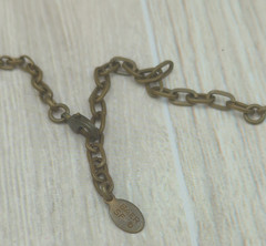 Marjorie Baer SF Brutalist Mixed Metal Medallion Pendant Necklace